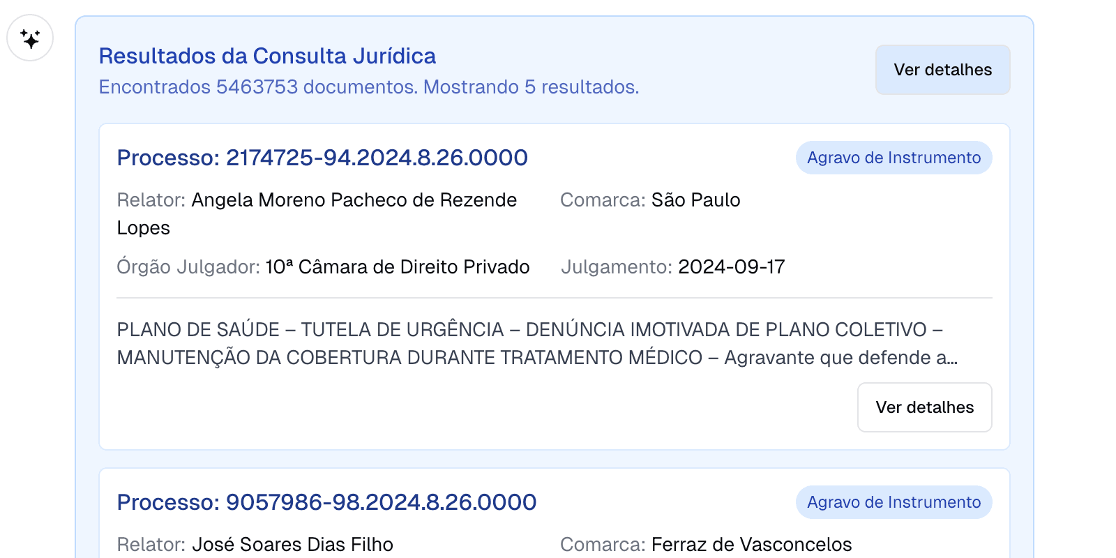 Demo da pesquisa de jurisprudência